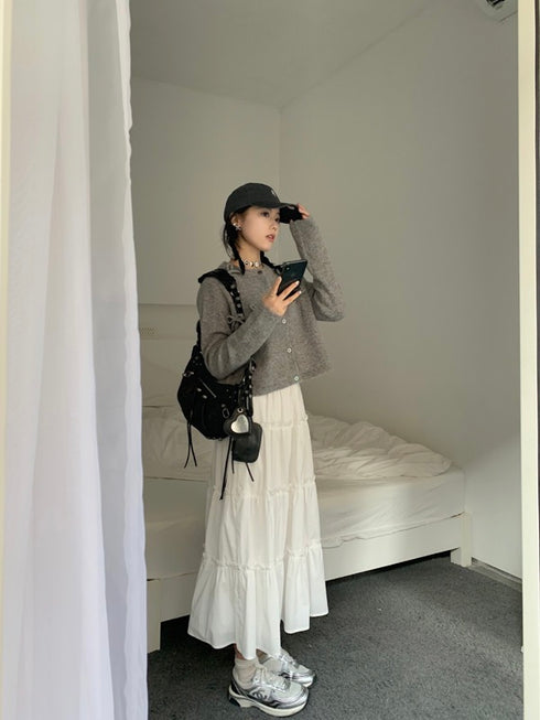 Summer Flounce Layer Long Skirts